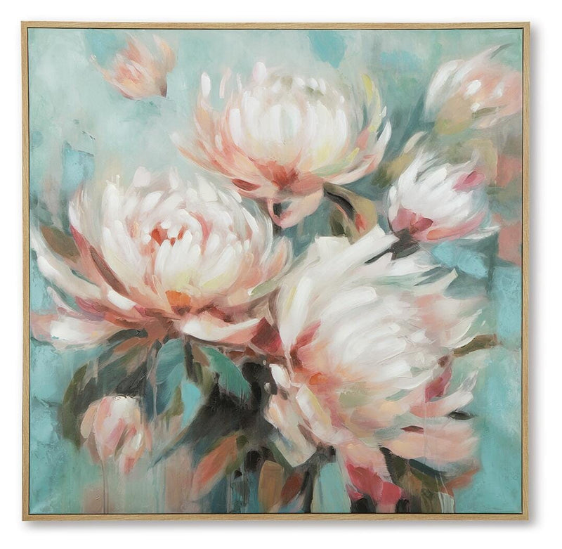 Ashley Furniture Parryville wall art featuring a modern, abstract design with vibrant colors for stylish home decor.