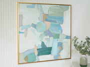Ashley Furniture Wynburn Wall Art, modern decorative wall art piece with abstract design, suitable for living rooms or bedrooms.