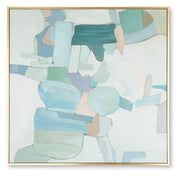 Ashley Furniture Wynburn Wall Art featuring a modern, abstract design displayed on a clean wall.