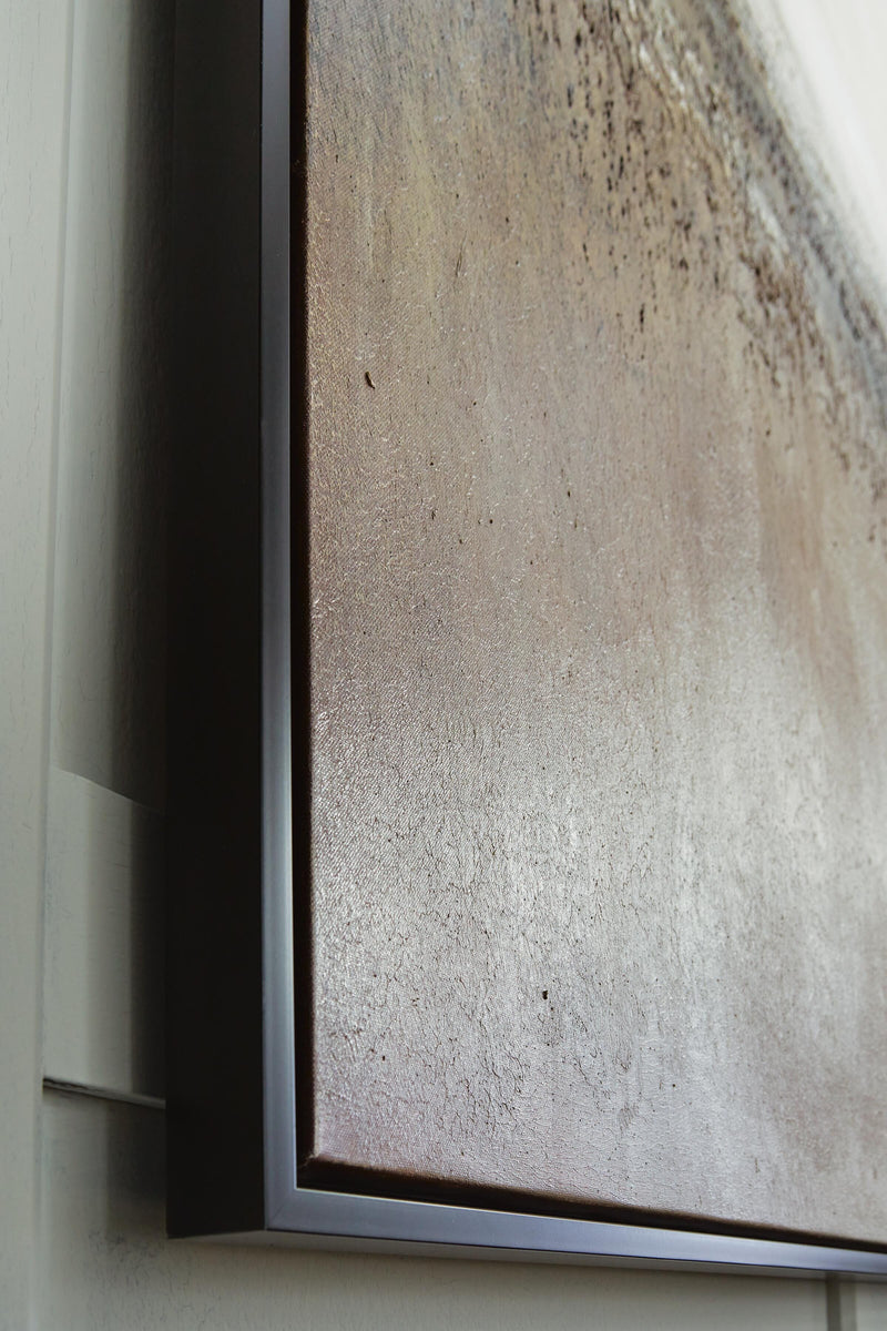Close-up of Ashley Furniture Siaking Wall Art featuring intricate design and textured details for modern home decor.