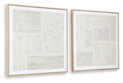 Set of two Ashley Furniture Andorfield wall art pieces featuring modern abstract designs for stylish home decor.