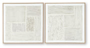 Set of two Andorfield wall art pieces by Ashley Furniture featuring modern abstract designs on canvas.