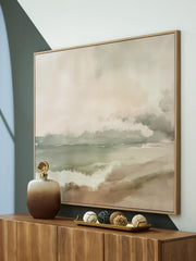 Ashley Furniture Vallus Wall Art featuring modern abstract design in neutral tones, perfect for contemporary home decor.