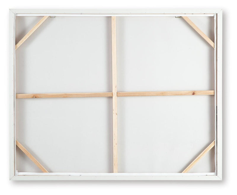 Ashley Furniture Vallus wall art featuring abstract design with neutral tones, perfect for modern home decor in a stylish setting.