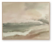 Ashley Furniture Vallus Wall Art featuring modern abstract design in neutral tones, ideal for contemporary home decor.
