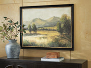 Ashley Furniture Ingor Wall Art featuring modern abstract design, suitable for stylish home decor, with vibrant colors and textured finish.