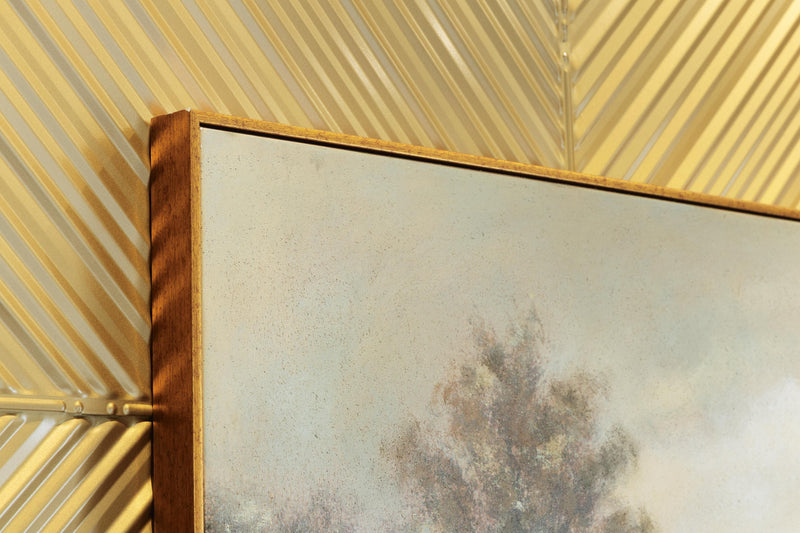 Ashley Furniture Edendale Wall Art featuring a modern abstract design, displayed on a neutral-colored wall in a contemporary setting.