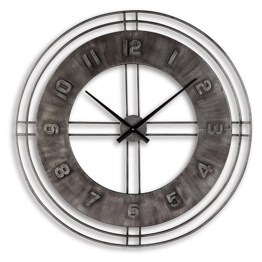 Ashley Furniture Ana Sofia wall clock with a stylish round design and elegant frame, suitable for modern home decor.