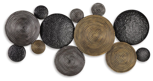 Ashley Furniture Emsley Wall Decor featuring a stylish, modern design suitable for enhancing contemporary interior walls.