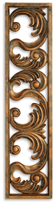 Ashley Furniture Candelario wall decor featuring a stylish, modern design with intricate details for elegant interior decoration.