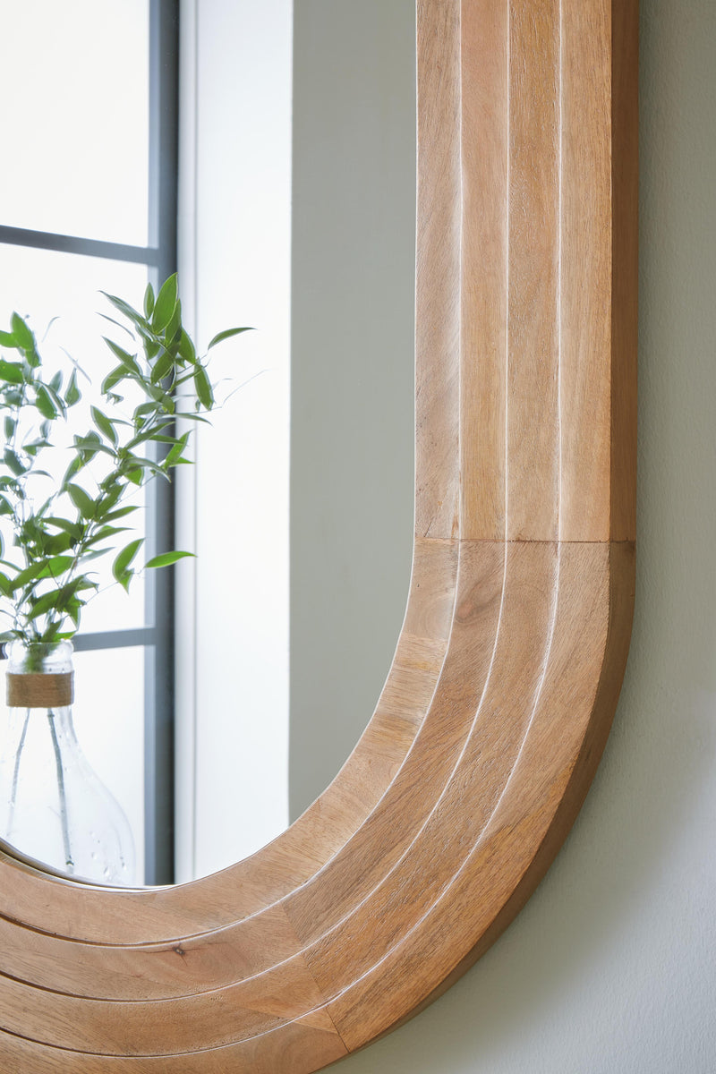 Ashley Furniture Daverly Accent Mirror featuring a stylish frame and clear reflective glass for elegant home decor.