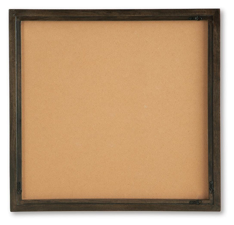 Ashley Furniture Bachard wall decor featuring modern abstract design in neutral tones, ideal for stylish interior accents.