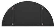 Set of Ashley Furniture Denlow Wall Mirrors featuring three stylish rectangular mirrors with sleek black frames.
