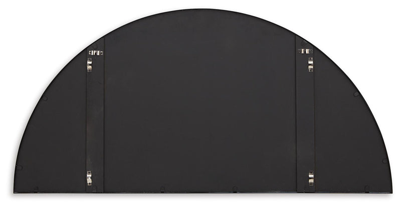 Set of Ashley Furniture Denlow Wall Mirrors featuring three stylish rectangular mirrors with sleek black frames.