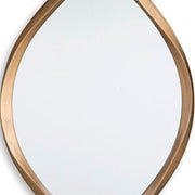 Ashley Furniture Bartner Accent Mirror with a sleek, round design and reflective glass, ideal for stylish home decor.