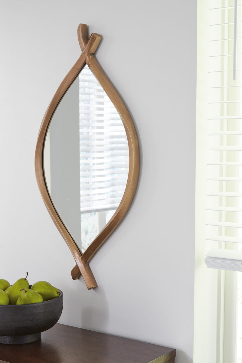 Ashley Furniture Bartner Accent Mirror with a sleek frame, wall-mounted design, perfect for adding style to any room.