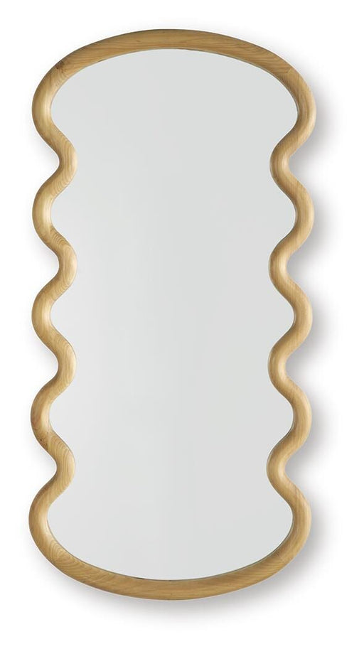 Ashley Furniture Serendis Accent Mirror with a sleek, modern frame, wall-mounted design, and clear reflective surface.