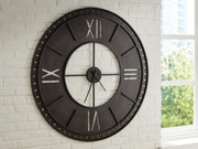Ashley Furniture Lytle Wall Clock with a modern design, featuring a sleek round face and minimalist style.