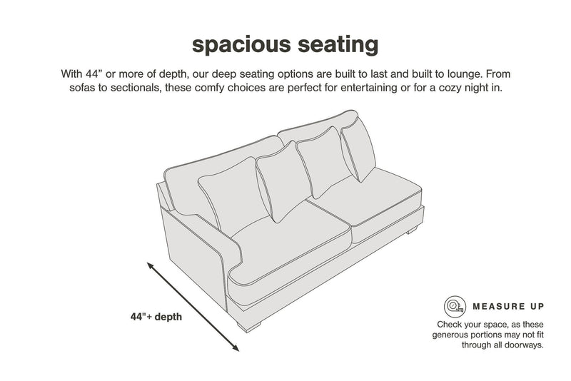 Ashley Furniture Lindyn sectional with chaise, featuring plush deep-seating cushions and modern design in a neutral fabric.