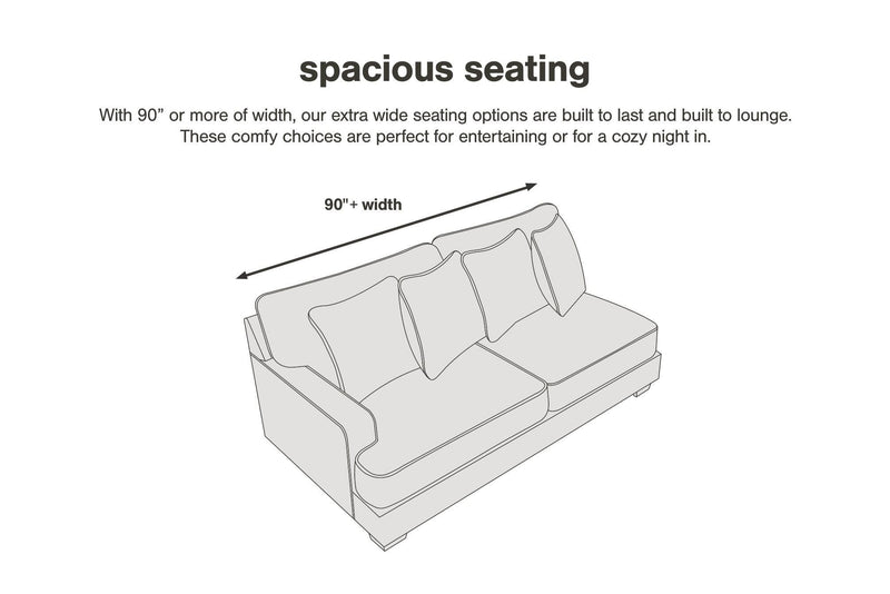 Ashley Furniture Carianna Sofa with plush cushions and wide armrests, shown in a cozy living room setting.