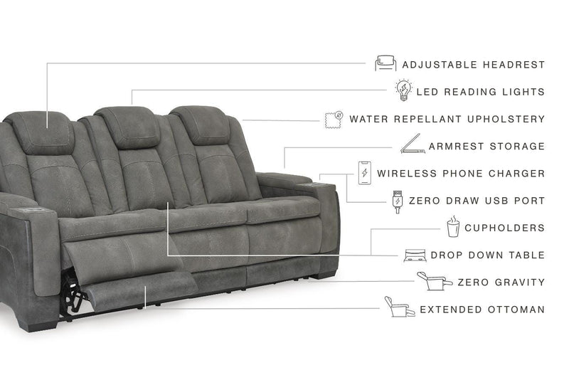 Ashley Furniture Next-Gen DuraPella power reclining sofa with plush cushions and modern design, perfect for comfortable living spaces.
