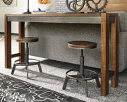 Ashley Furniture Torjin counter height dining set with table and chairs in a modern dining room setting