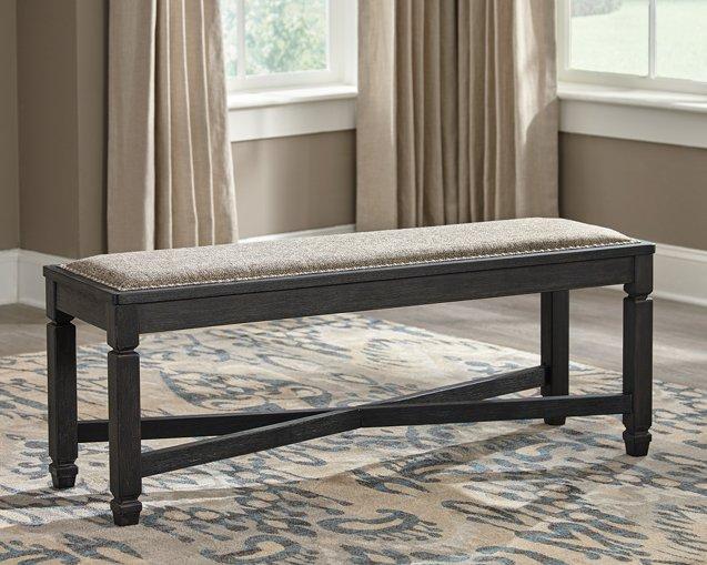 Ashley Furniture Tyler Creek dining room set with a wooden table and matching chairs, perfect for family dining spaces.