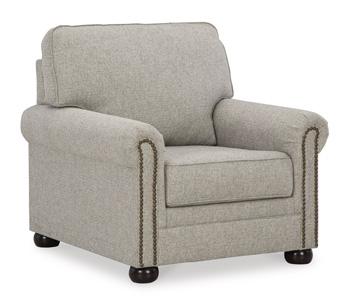 Ashley Gaelon living room set with a sofa and armchair, featuring neutral upholstery and modern design for comfortable home style.