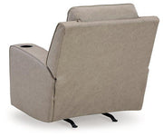 Lavenhorne recliner in neutral upholstery with plush cushioning, crafted by Ashley Furniture for comfort and style.