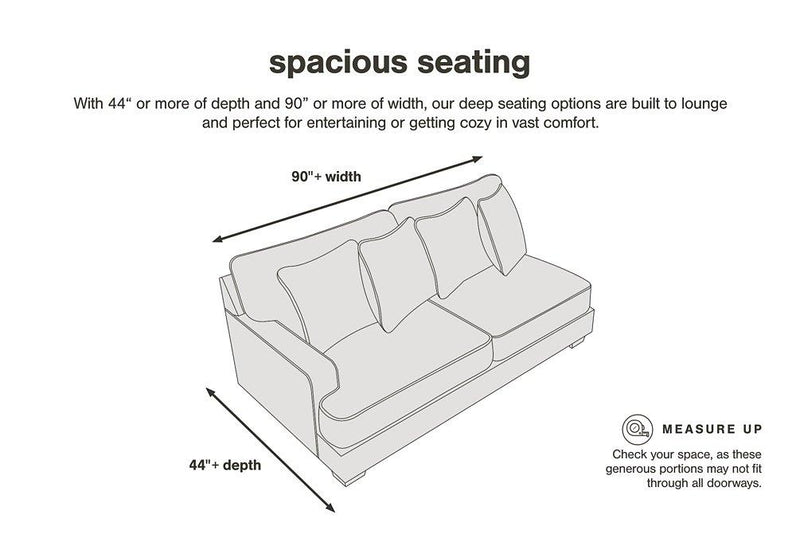 Ashley Furniture Gardiner sofa chaise featuring plush cushions and a modern design in a neutral fabric.
