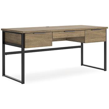 Ashley Montia home office set with desk and storage cabinet, featuring a modern design and wood finish.