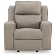 Ashley Furniture Lavenhorne recliner with plush cushioning and dark upholstery, showcasing a comfortable, stylish recliner design.