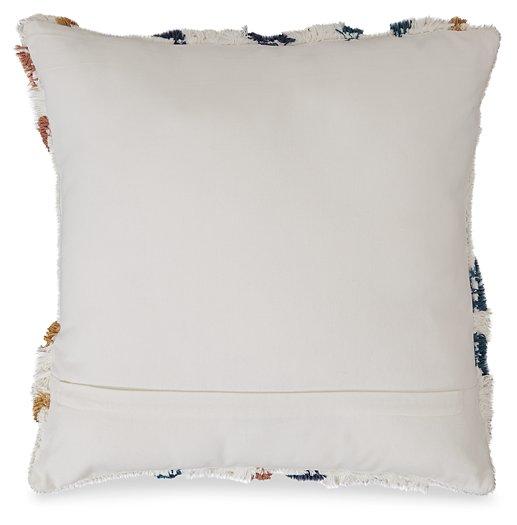 Set of four Ashley Furniture Evermore pillows, soft decorative cushions with textured fabric for a cozy living room accent.