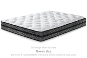 10-inch hybrid mattress by Ashley Furniture featuring pocketed coils and plush fabric top for comfortable sleep.