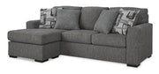 Ashley Furniture Gardiner sofa chaise with plush cushions and stylish fabric in a contemporary living room setting.