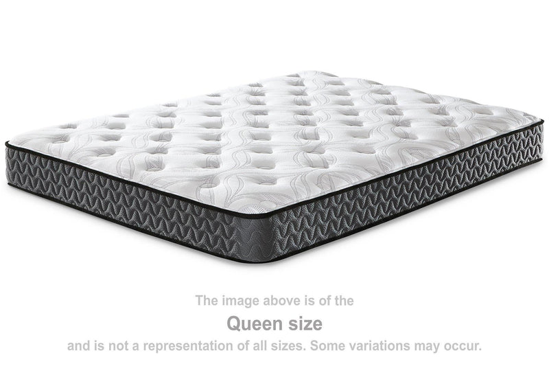 8 inch Bonnell hybrid mattress by Ashley Furniture showing a plush, layered mattress with quilted top and supportive edges.