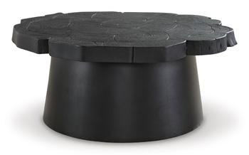Ashley Furniture Wimbell Occasional Table Set featuring two stylish tables with wooden finishes and modern design.