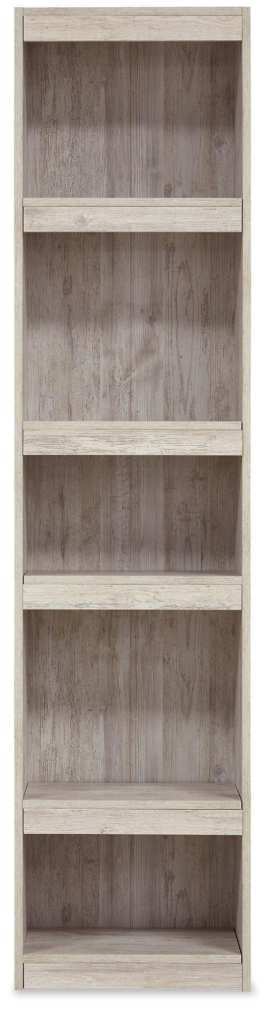 Willowton Pier media tower by Ashley Furniture featuring multiple shelves and a sleek wood finish for modern living room storage.