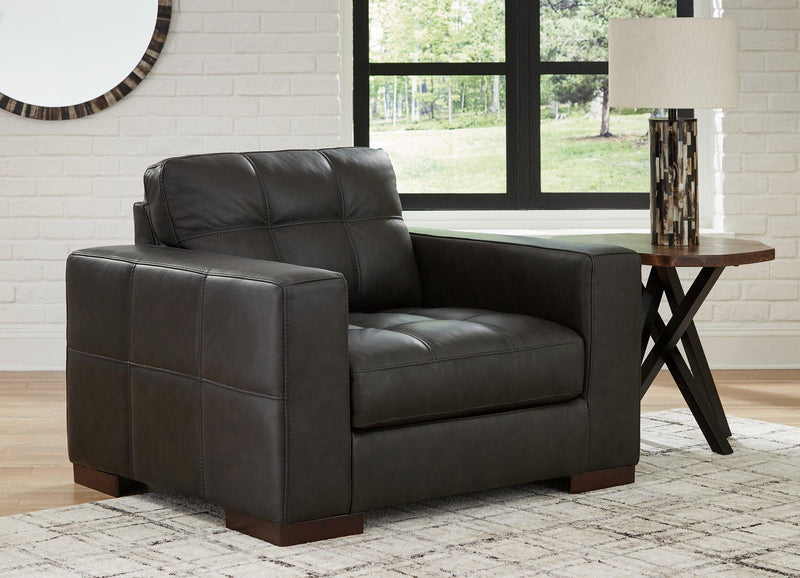 Oversized Luigi Chair by Ashley Furniture, featuring plush upholstery and a modern design, perfect for a cozy living room.