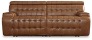 Ashley Furniture Temmpton power reclining sectional loveseat with plush cushions and modern design, shown in a cozy living room setting.