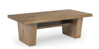 Ashley Furniture Kristiland Occasional Table Set featuring two modern wooden tables with sleek surfaces and sturdy legs.