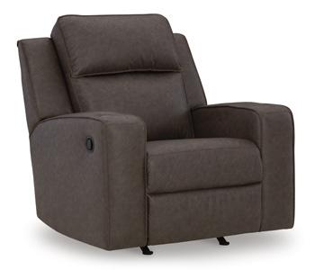 Lavenhorne recliner chair by Ashley Furniture in a neutral fabric with plush cushioning and a classic design.