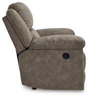 Ashley Furniture Laresview oversized recliner in plush fabric with wide armrests and cushioned back for relaxed seating.