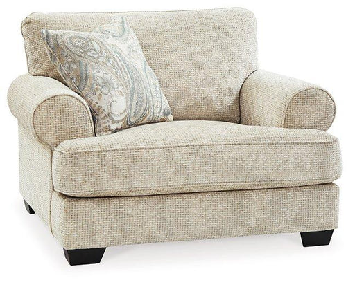 Ashley Furniture Monaghan oversized chair with plush upholstery and wide armrests, perfect for comfortable living spaces.