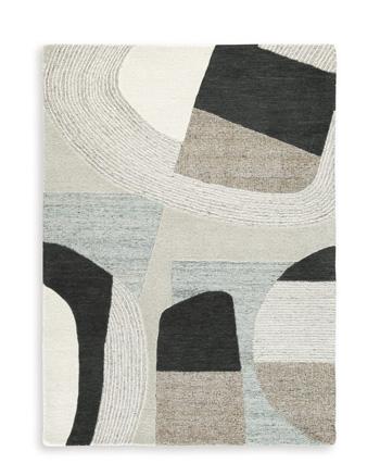 Medium-sized Ashley Furniture Edrickhill 5' x 7' rug with intricate patterns and soft texture, ideal for living rooms or bedrooms.