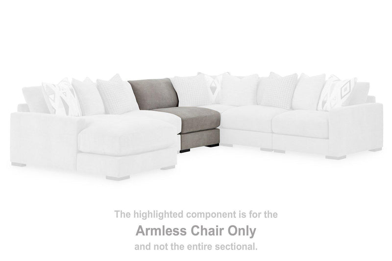 Ashley Furniture Aslan Court sectional sofa with plush cushions and modern design, shown in a cozy living room setting.