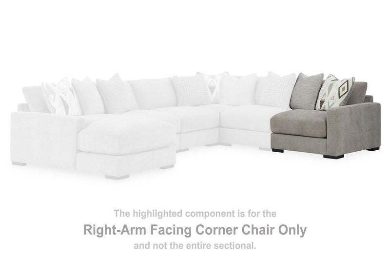 Ashley Furniture Aslan Court Sectional with plush fabric and modern design, shown in a spacious living room setting.