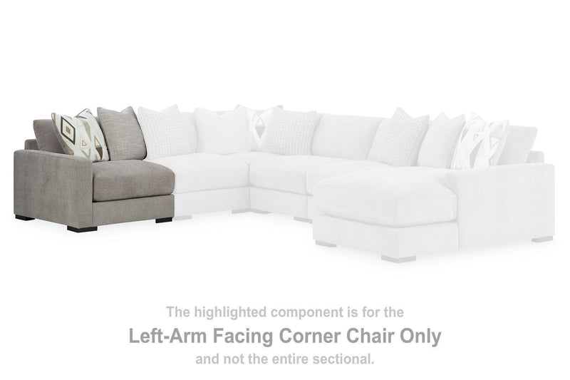 Ashley Furniture Aslan Court Sectional sofa with plush cushions and modern design in a cozy living room setting.