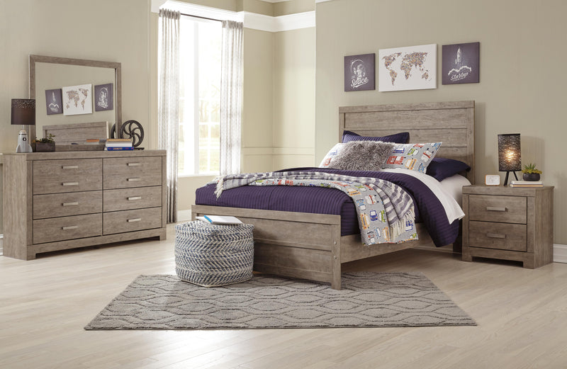 Ashley Furniture Culverbach youth bedroom set with a bed, dresser, and nightstand in a modern design.