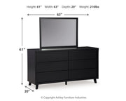 Ashley Furniture Danziar bedroom set featuring a bed, nightstands, and dresser with modern wood finish and stylish design.